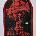 Idle Hands - Patch - Idle Hands Don't Waste Your Time Gravestone Patch Red Border
