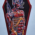 Iron Maiden - Patch - Iron Maiden Somewhere In Time Coffin Patch Red Border