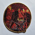 Knife - Patch - Knife Live Leather Hounds Circle Patch Gold Glitter Border