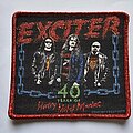 Exciter - Patch - Exciter 40 Years Of Heavy Metal Maniac Patch Red Glitter Border