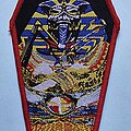 Iron Maiden - Patch - Iron Maiden Powerslave Coffin Patch Red Border