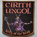 Cirith Ungol - Patch - Cirith Ungol King Of The Dead Shield Patch Gold Glitter Border
