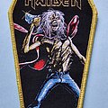 Iron Maiden - Patch - Iron Maiden Phantom Of The Opera Coffin Patch Yellow Border