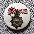 Saxon - Pin / Badge - Saxon Strong Arm Of The Law Pin / Button 25mm