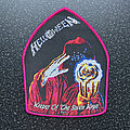 Helloween - Patch - Helloween - Keeper of the Seven Keys, Pt. I woven patch (Pink border)