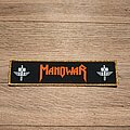 Manowar - Patch - Manowar Sign of the Hammer Strip patch Gold Border