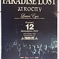 Paradise Lost - Other Collectable - PARADISE LOST + Atrocity Tour Poster 2004