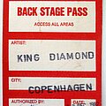 King Diamond - Other Collectable - King Diamond - Abigail Tour Europe - 22-Dec-1987 Copenhagen, Denmark