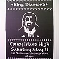 King Diamond - Other Collectable - King Diamond - Voodoo Tour Handbill - Coney Island High, NY 23-May-1998