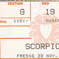 Scorpions - Other Collectable - Concert ticket Scorpions Stockholm 1984