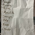 Sacrilega - Other Collectable - Sacrilega 4/17/23 setlist