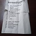 Eisregen - Other Collectable - Eisregen Setlist