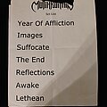 Mutiny Within - Other Collectable - Mutiny Within setlist