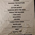 10 Years - Other Collectable - 10 Years setlist