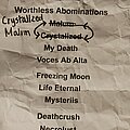 Mayhem - Other Collectable - Mayhem setlist