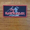 Iron Maiden Boot - Patch - Iron Maiden Boot run to the hills red boarder PATCH BOOT