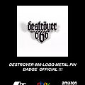 Deströyer 666 - Pin / Badge - Deströyer 666 Logo Metal Pin Badge