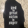 Entombed - Patch - Entombed god is great satan is super cut out patch