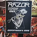 Razor - Patch - Razor Executioners Song Back Patch - Silver Glitter Thread Border