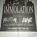 Immolation - Other Collectable - Immolation concert Poster
