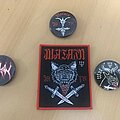 Watain - Patch - Watain - Wolf's head and crossed daggers Patch and a few pins