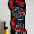 Patch - Patch - Snake Cyborg Cyberpunk Oversized Patch Red
