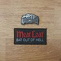 Meat Loaf - Patch - Meat Loaf - Bat Out Of Hell Small Woven VTG Patch + Logo Silver Plastic VTG...
