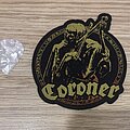 Coroner - Patch - Coroner - Punishment for Decadence Laser-Cut - Black Border (B590)