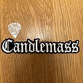 Candlemass - Patch - Candlemass - White Band Logo - Embroidered - Black Border (A31)