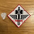 Manowar - Patch - Manowar - Sign Of The Hammer - Embroidered - Red Border (A98)