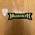 Megadeth - Patch - Megadeth - Yellow Band Logo - Embroidered - Black Border (A43)