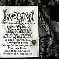 Incantation - Other Collectable - Incantation - "XXV" European tour 2016 - signed setlist + pick