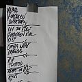 Forbidden - Other Collectable - Forbidden Setlist 2011