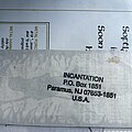 Incantation - Other Collectable - Incantation stamped advert 1990