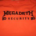 Megadeth - TShirt or Longsleeve - Megadeth "Orange Crush" Security t-shirt & hockey jersey