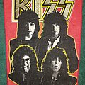 Kiss - Patch - Kiss  - Printed Backpatch Gold/Glitter loga
