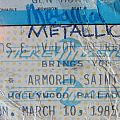 Metallica - Other Collectable - Metallica opened for Armored Saint Hollywood