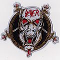 Slayer - Patch - Slayer White Demon Pentagram Laser Cut Woven Lim.Ed patch / Aufnaher XXL