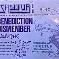 Benediction - Other Collectable - concert ticket