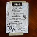 Paradise Lost - Other Collectable - Paradise Lost - Setlist fully signed by the Band at Hellfest Festival 2008