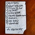 Macabre - Other Collectable - Macabre - Setlist USA tour 2004 Vader, Napalm Death, Cannibal Corpse, &...