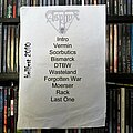 Asphyx - Other Collectable - Asphyx - Setlist from their performance at Hellfest 2010