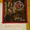 Slayer - Patch - ORIGINAL Slayer "Reign In Blood" red bordered patch