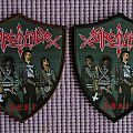 Sarcofago - Patch - Sarcofago Sarcófago INRI shield woven Patch!!