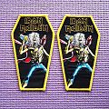 Iron Maiden - Patch - IRON MAIDEN coffin patch yellow border !!