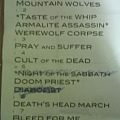 Legion Of The Damned - Other Collectable - Legion of the Damned setlist