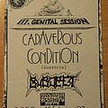 Cadaverous Condition - Other Collectable - III. Genital Session Flyer Hungary - 1993.05.21. Budapest - Black Hole