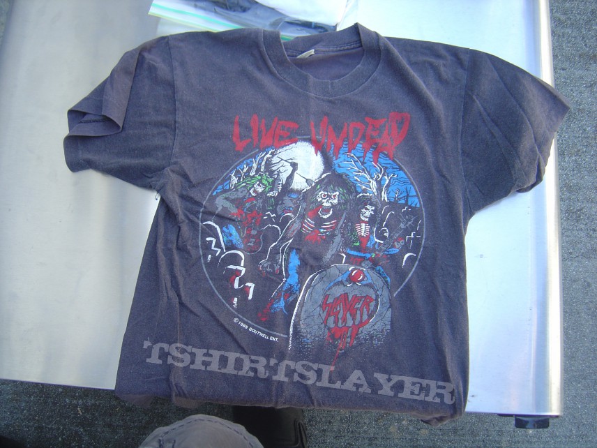 Slayer-"LIve Undead" Vintage Tour Shirt 86 | TShirtSlayer TShirt and  BattleJacket Gallery