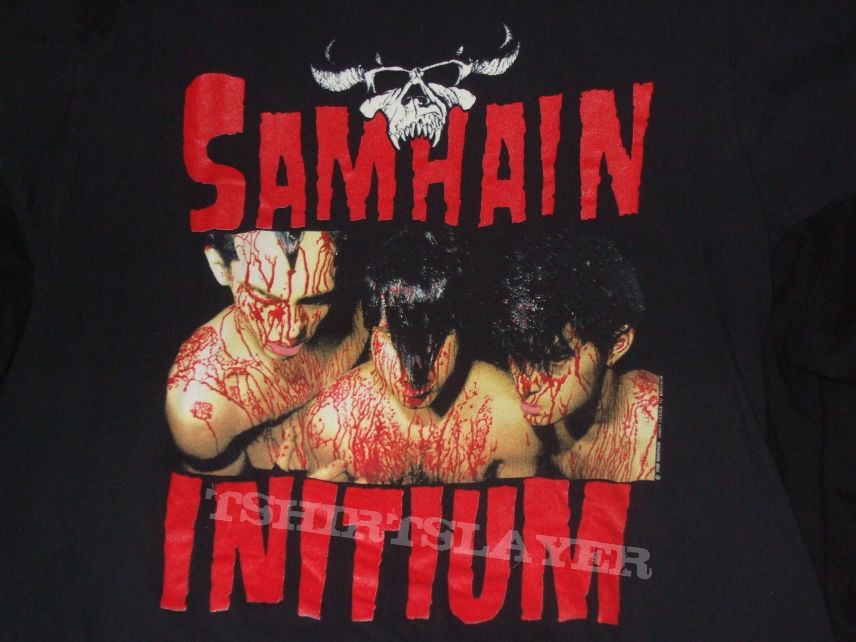 TShirt or Longsleeve - SAMHAIN &quot;Initium-Death Dealer&quot; original double sided 1990 Brockum shirt