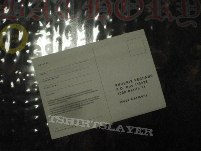 bathory Hammerheart  Tshirt  postcard